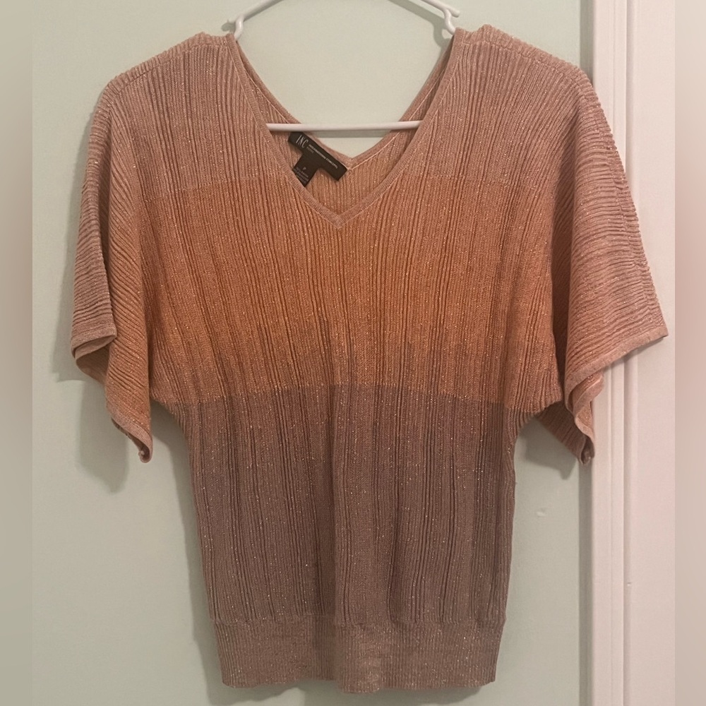 International Concepts ‘Spring Romance’ Metallic Ombré Sweater Petite